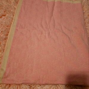 Gucci GG double-sided pink baby blanket